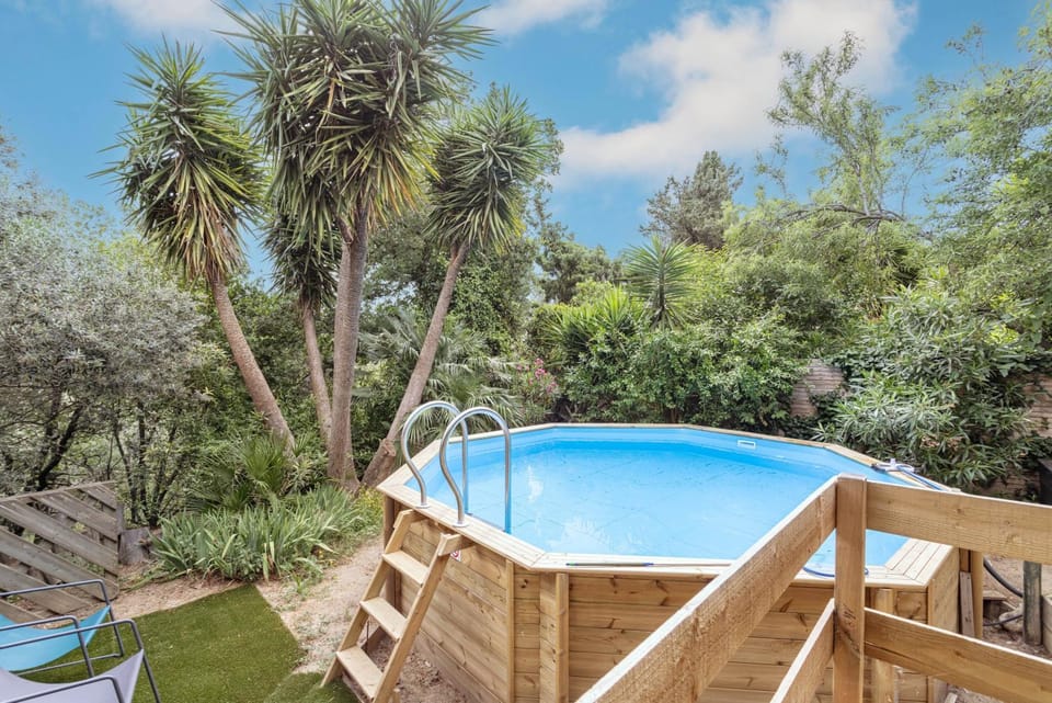 Property building, Living room, Swimming pool