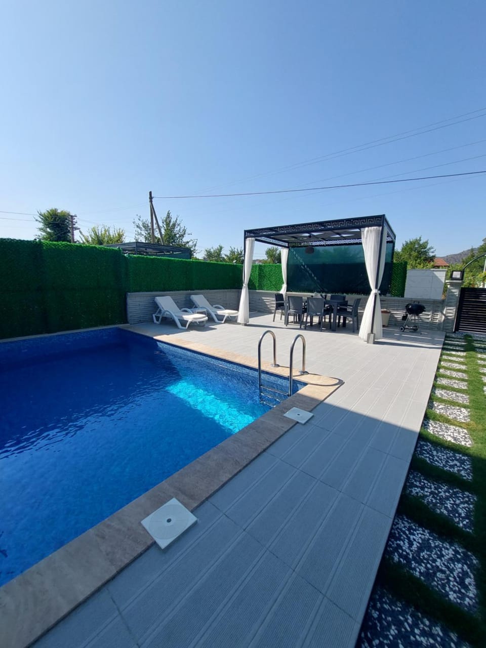 Patio, Day, Pool view, Swimming pool, Swimming pool, sunbed