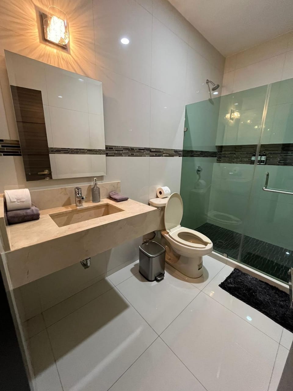 Shower, Toilet, Bathroom, towels