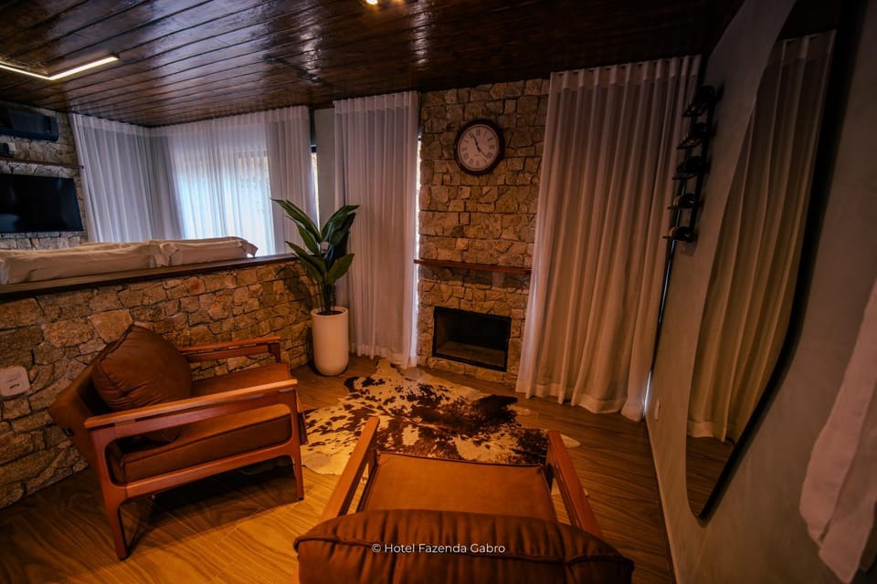 Living room, fireplace
