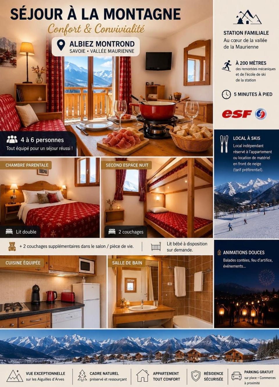 Appartement chalet à la montagne Apartment in Auvergne-Rhône-Alpes