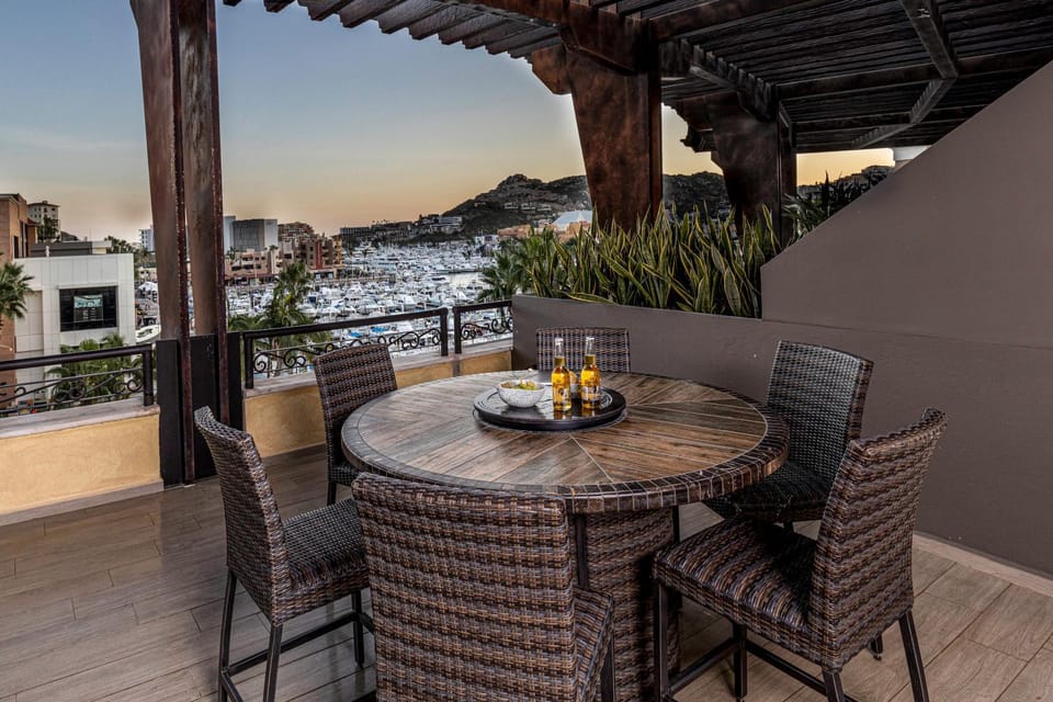 Hot Spot Overlooking Cabo Marina Private Terrace House in Cabo San Lucas