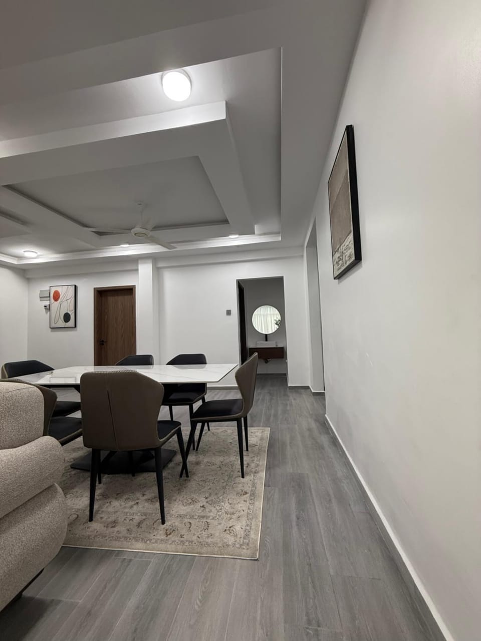 Living room, Seating area, Dining area