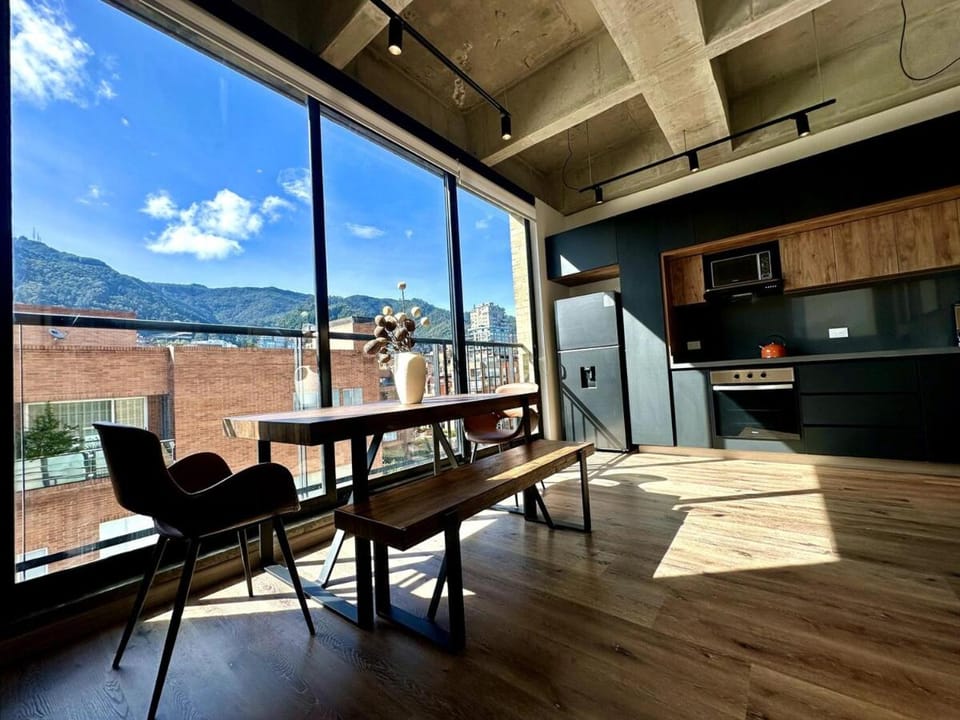 Natural landscape, View (from property/room), Kitchen or kitchenette, Mountain view