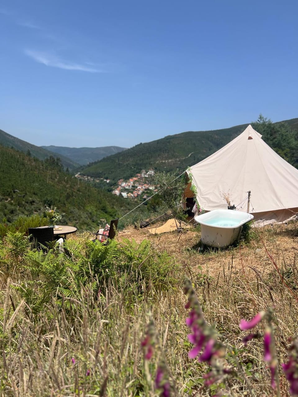 Eco- regenerative bell tent with a pool - near Piódão Luxury tent in Coimbra District, Portugal