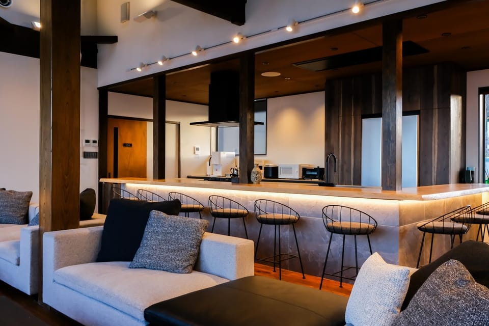 Living room, kitchen