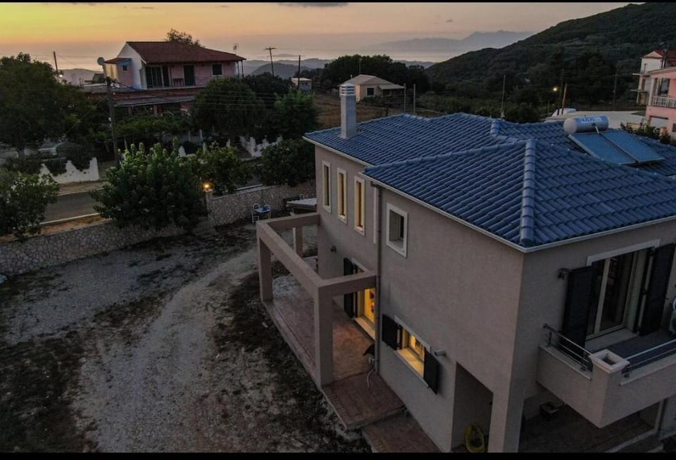 Property building, Bird's eye view, Mountain view, Sunset
