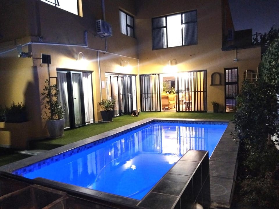 Property building, Night, Pool view, Swimming pool