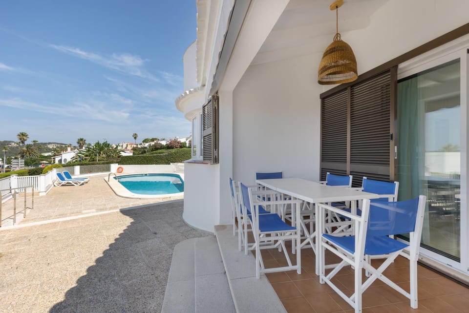 Property building, Living room, Swimming pool