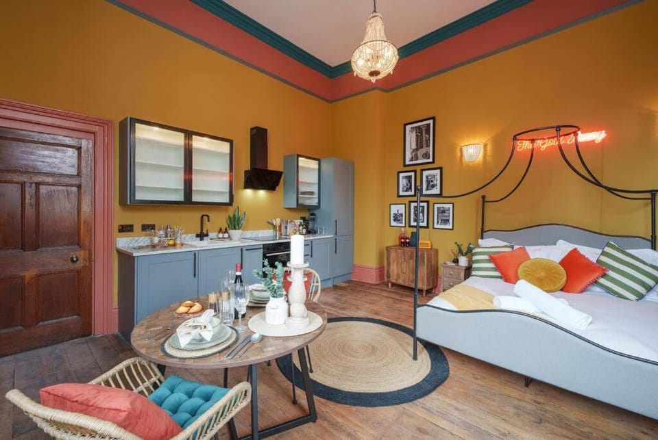 The Gold Penny studio apartment at The Bank of England Apartment in Bristol