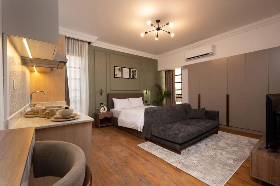 Kitchen or kitchenette, Living room