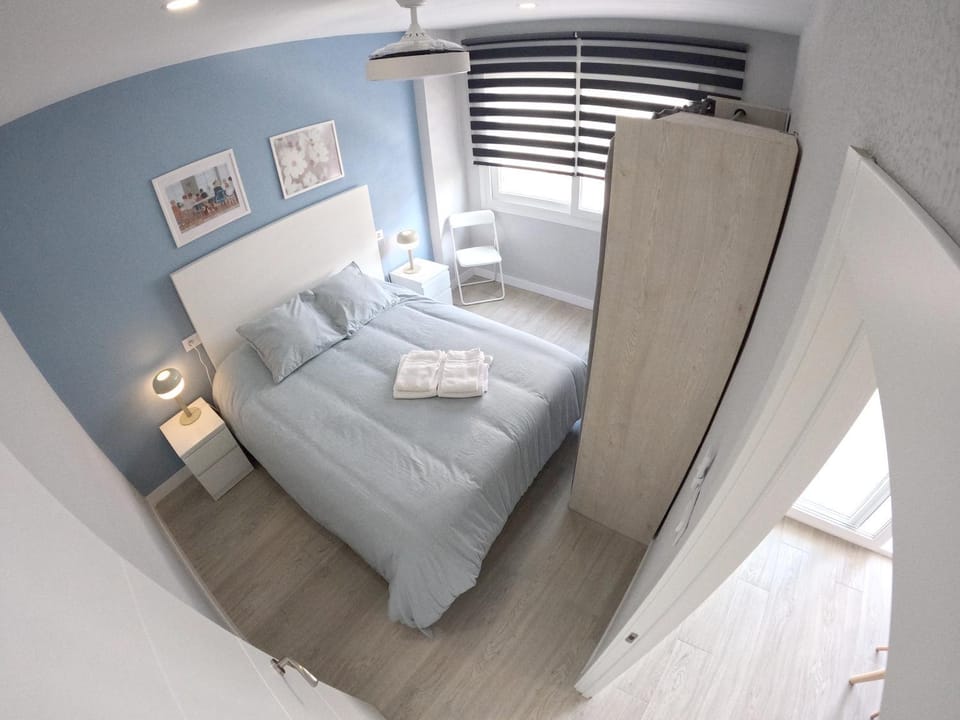 Bed, Photo of the whole room, Bedroom, towels, wardrobe