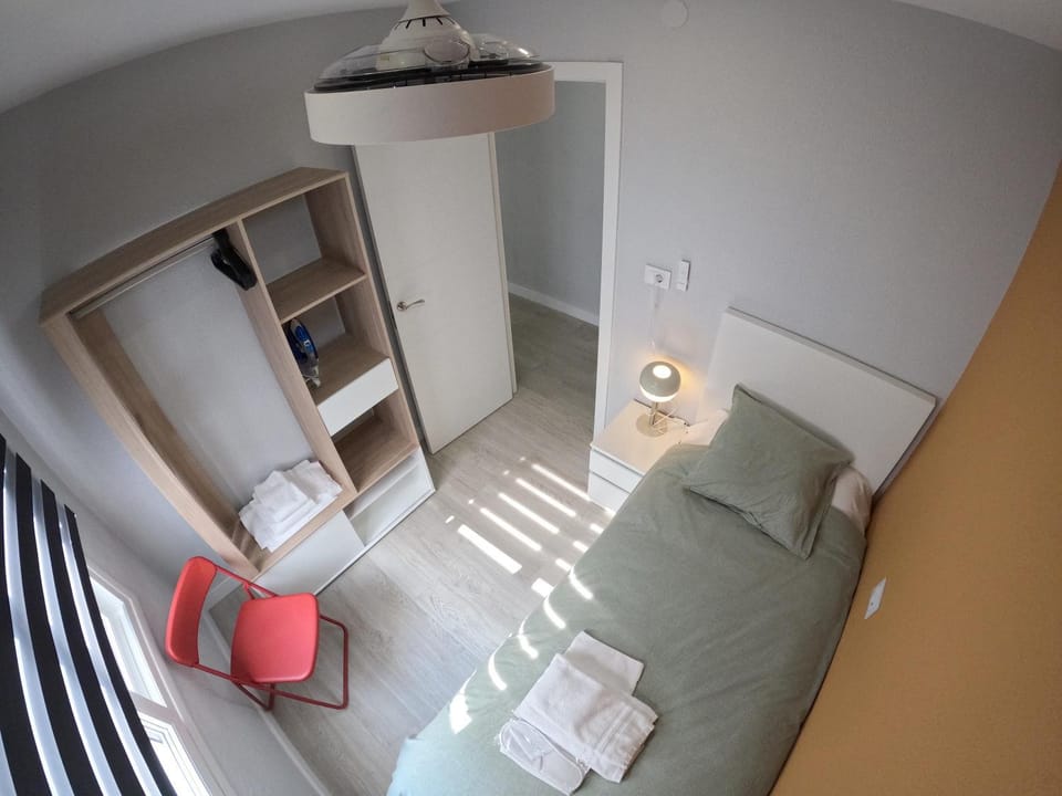 Bed, Photo of the whole room, Bedroom, towels, wardrobe