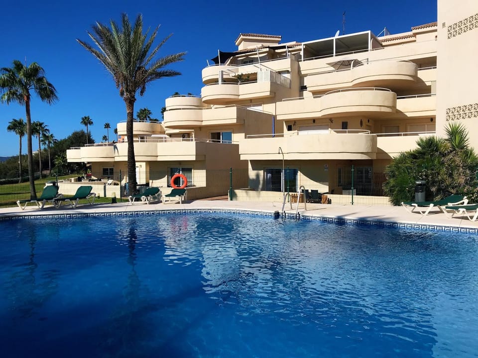 Property building, Pool view, Swimming pool, sunbed