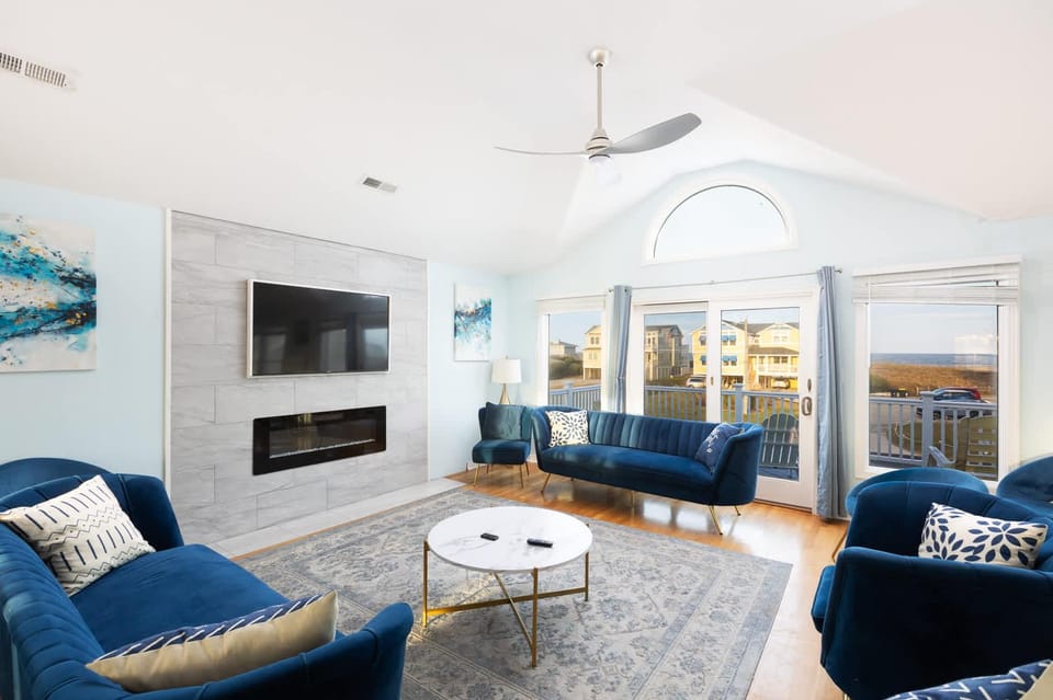 Semi Ocean Front Luxury Home Pool Spa Game Room House in Southern Shores