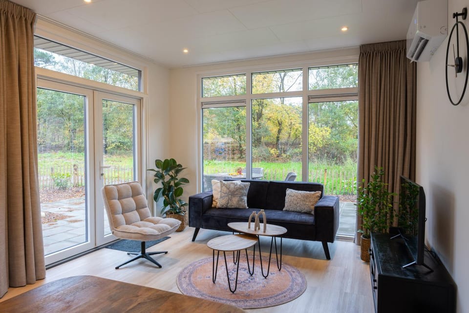 Living room, Seating area, Garden view