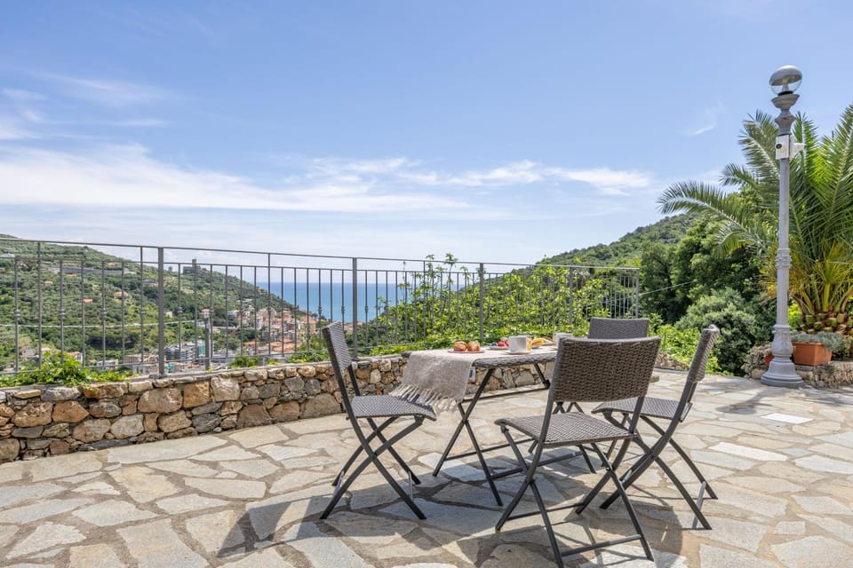 Patio, Spring, Day, Natural landscape, View (from property/room), Balcony/Terrace, Living room, Seating area, Dining area, Sea view