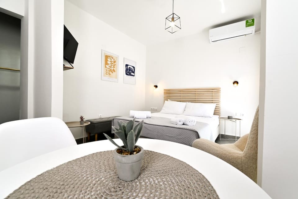 Bed, TV and multimedia, Photo of the whole room, towels, air conditioner