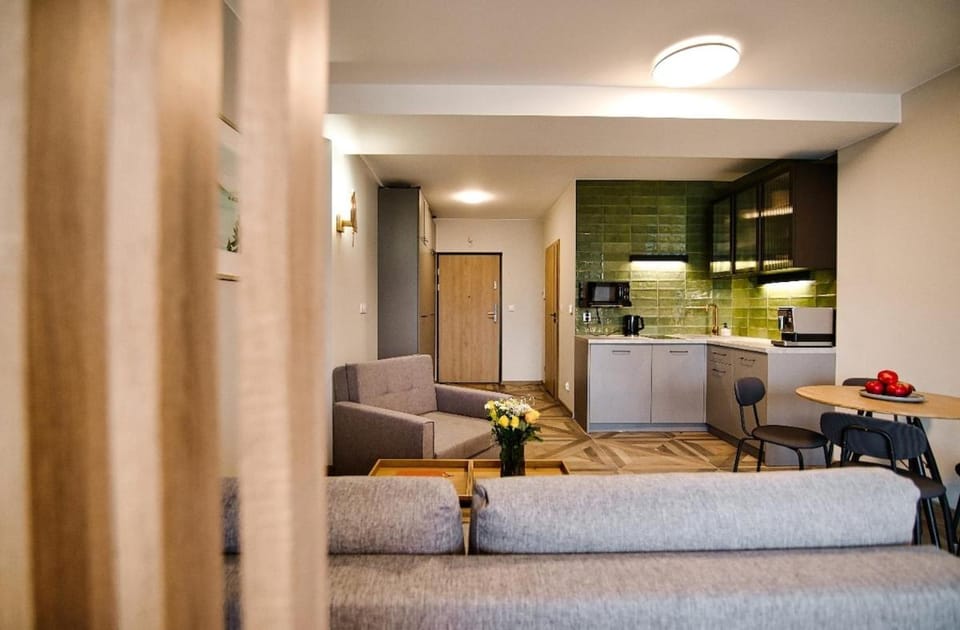 Kitchen or kitchenette, Living room, Seating area