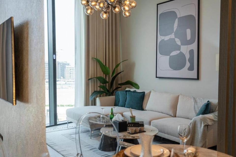 Calming 1BR Sobha Hartland 10 mins to Dubai Mall by Vibel Apartment in Dubai