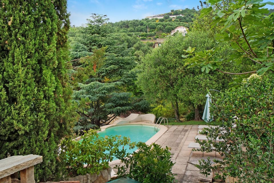 Property building, Living room, Swimming pool