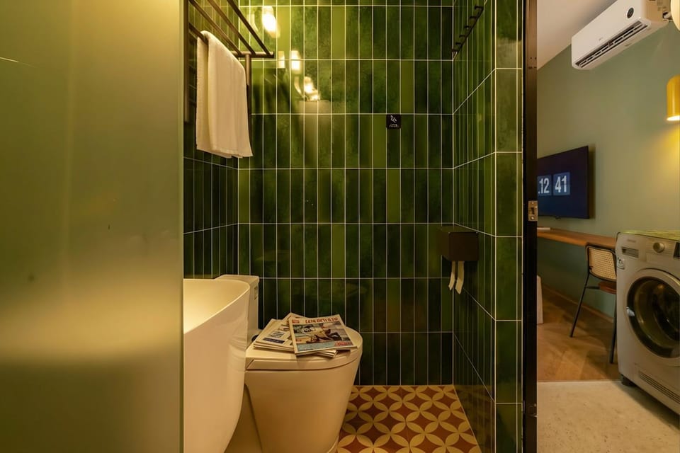 Toilet, washing machine, dryer