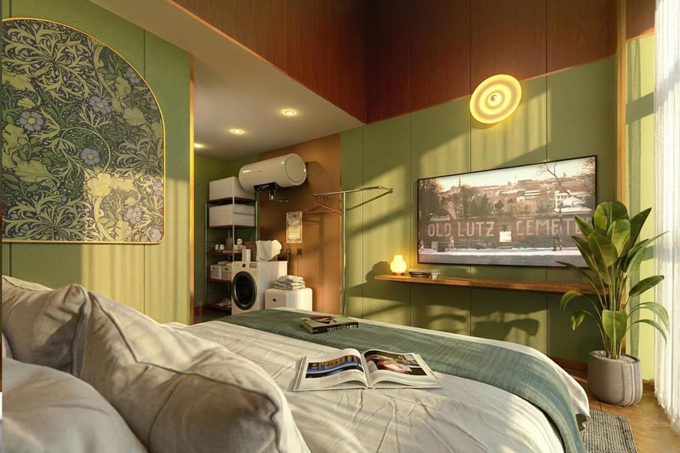 Bed, TV and multimedia