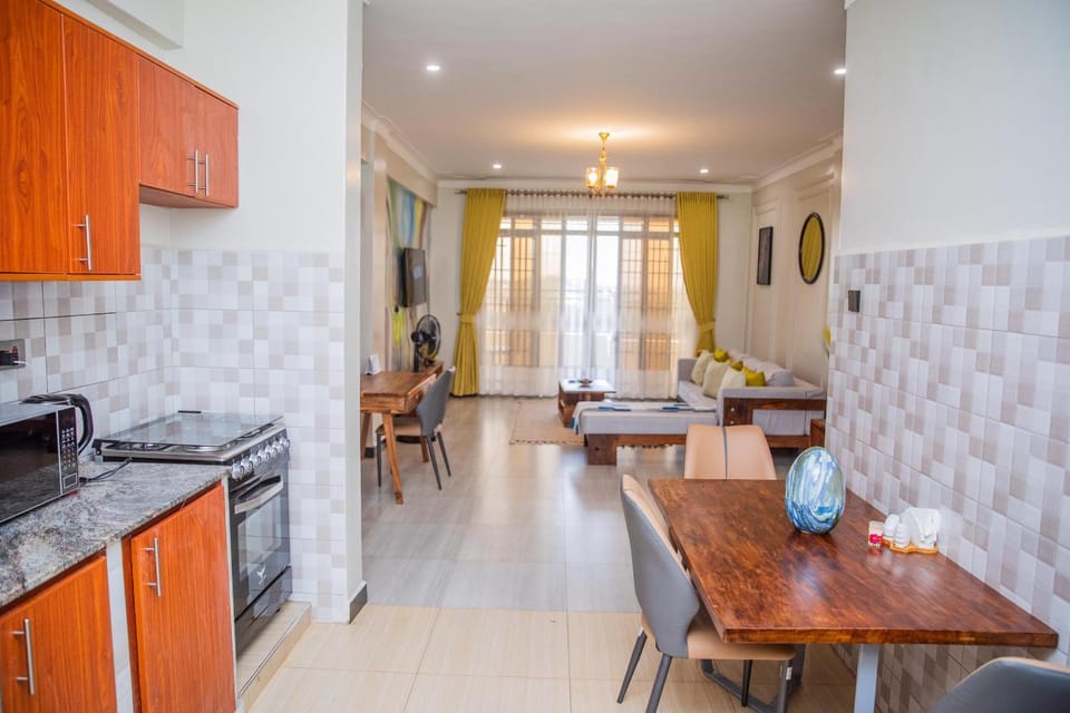 Kitchen or kitchenette, Living room, Dining area