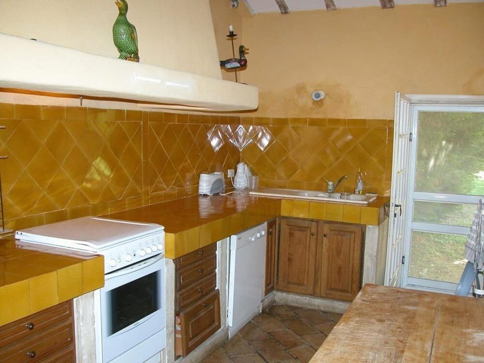 Kitchen or kitchenette, dishwasher, oven, stove