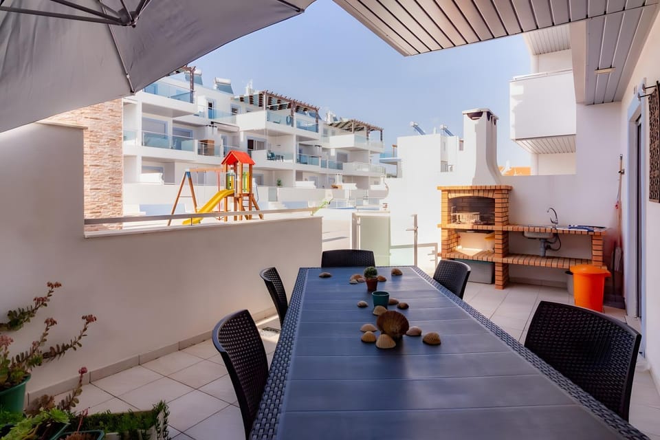 Property building, Living room, Swimming pool