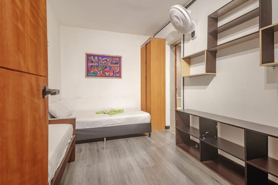 Bed, Photo of the whole room, Bedroom, fireplace, towels, wardrobe