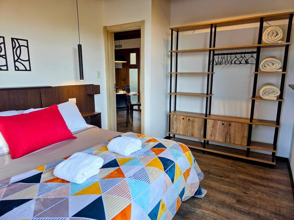 Bed, Bedroom, towels, wardrobe
