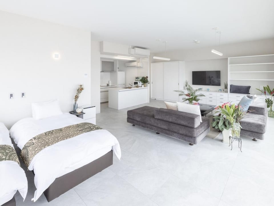 Kitchen or kitchenette, Living room, Bedroom