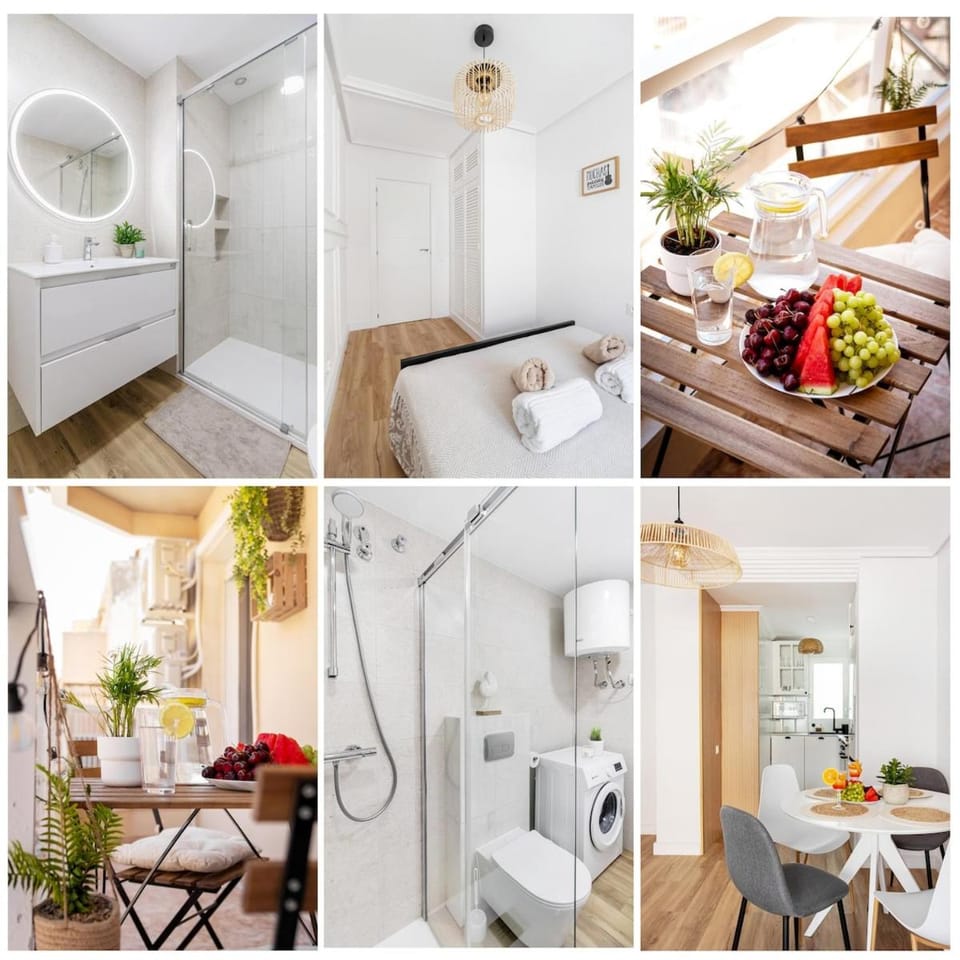 Bed, Bathroom, Kitchen or kitchenette, Photo of the whole room, Seating area, Dining area, Bedroom, washing machine, dryer