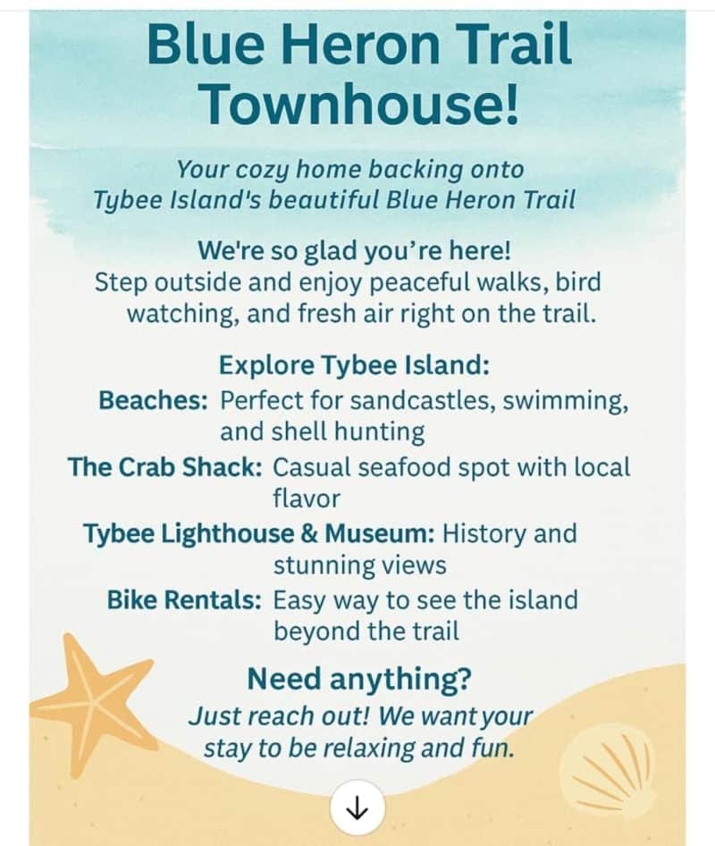 Blue Heron Trail Townhouse Apartment in Tybee Island