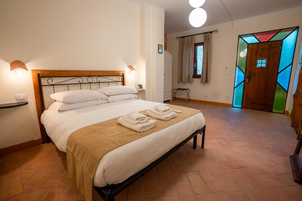 Bed, Photo of the whole room, Bedroom, towels, wardrobe