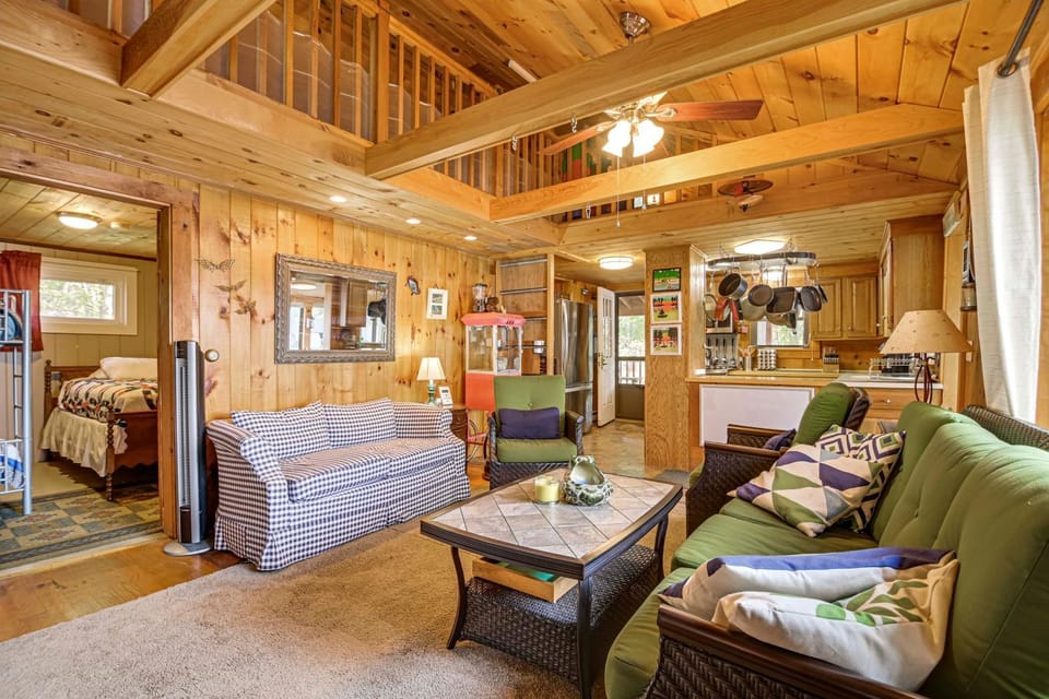 Dock + Fire Pit: Secluded Cottage in Denmark House in Bridgton