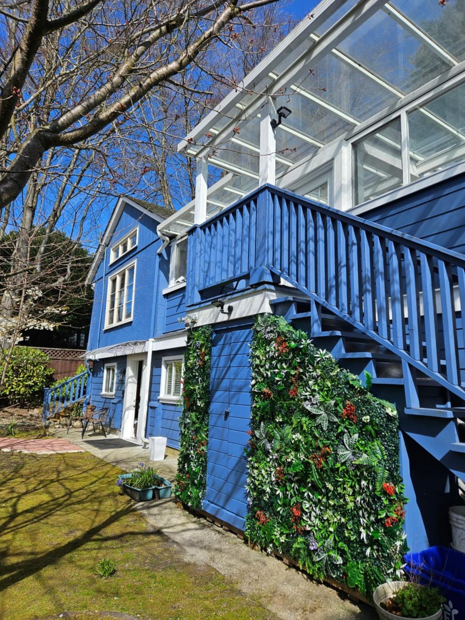 Property building, Spring, Garden view