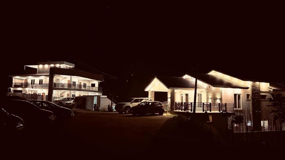 Property building, Night, Parking