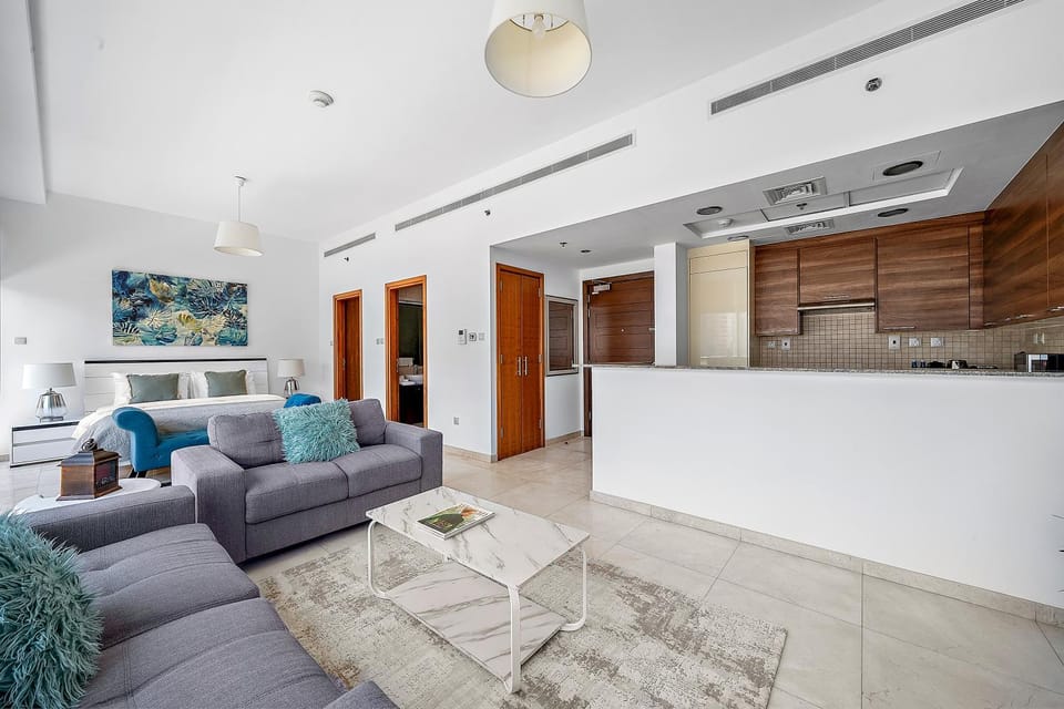 Kitchen or kitchenette, Living room, Seating area