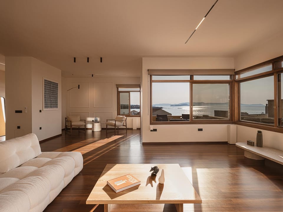 Natural landscape, Living room, Seating area, Sea view