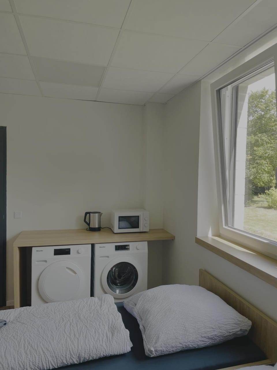 Bed, washing machine, dryer