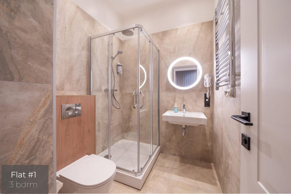 Shower, Toilet, towels