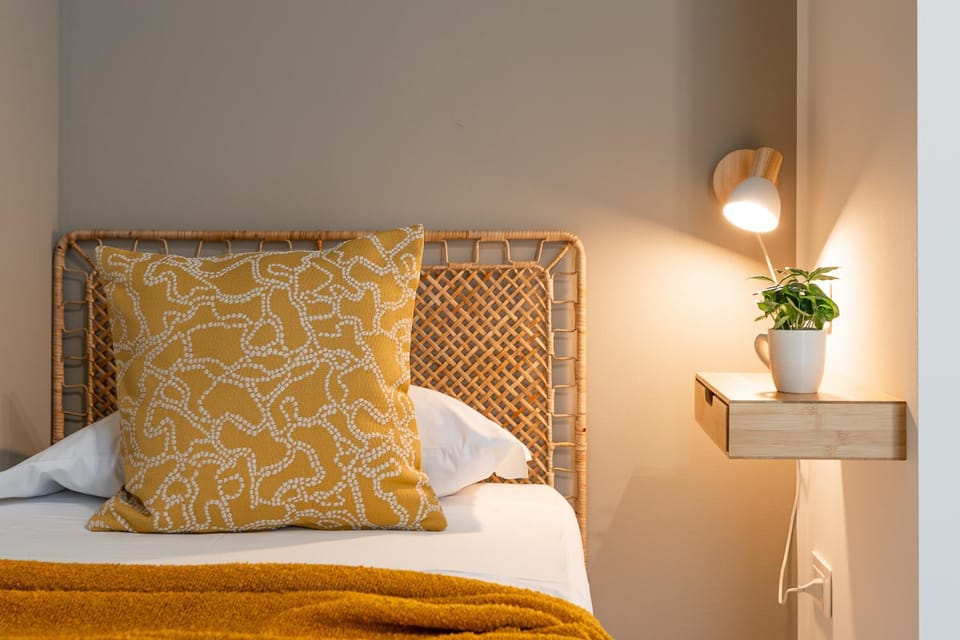 Bed, Decorative detail, Bedroom