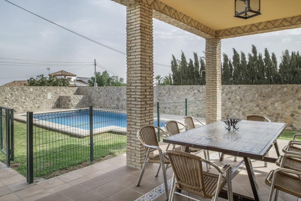 Property building, Living room, Swimming pool