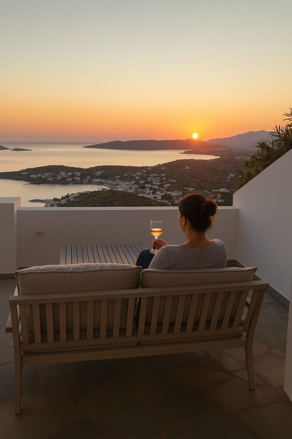 View (from property/room), Balcony/Terrace, Sea view, Sunset