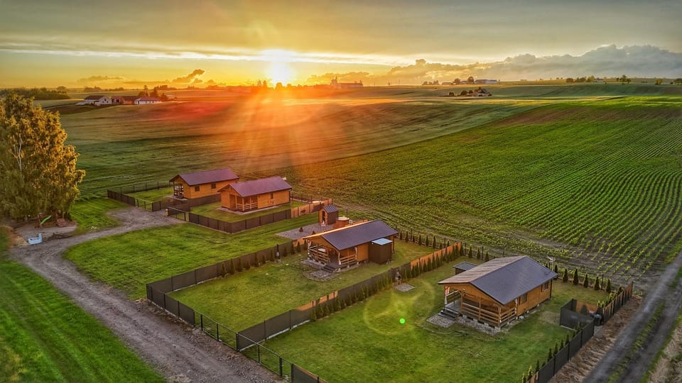 Property building, Natural landscape, Sunset