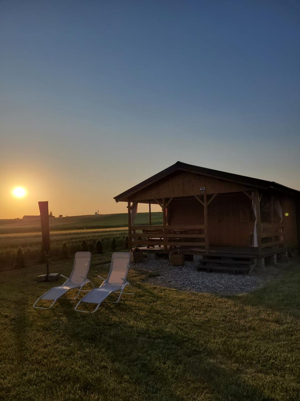 Sunset, sunbed