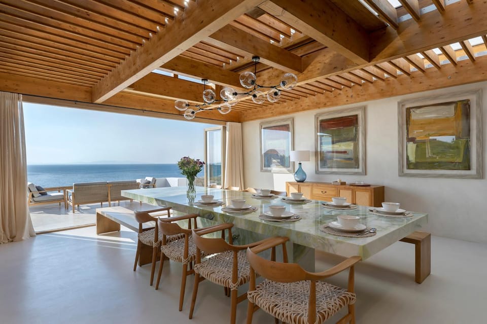 Living room, Seating area, Dining area, Sea view
