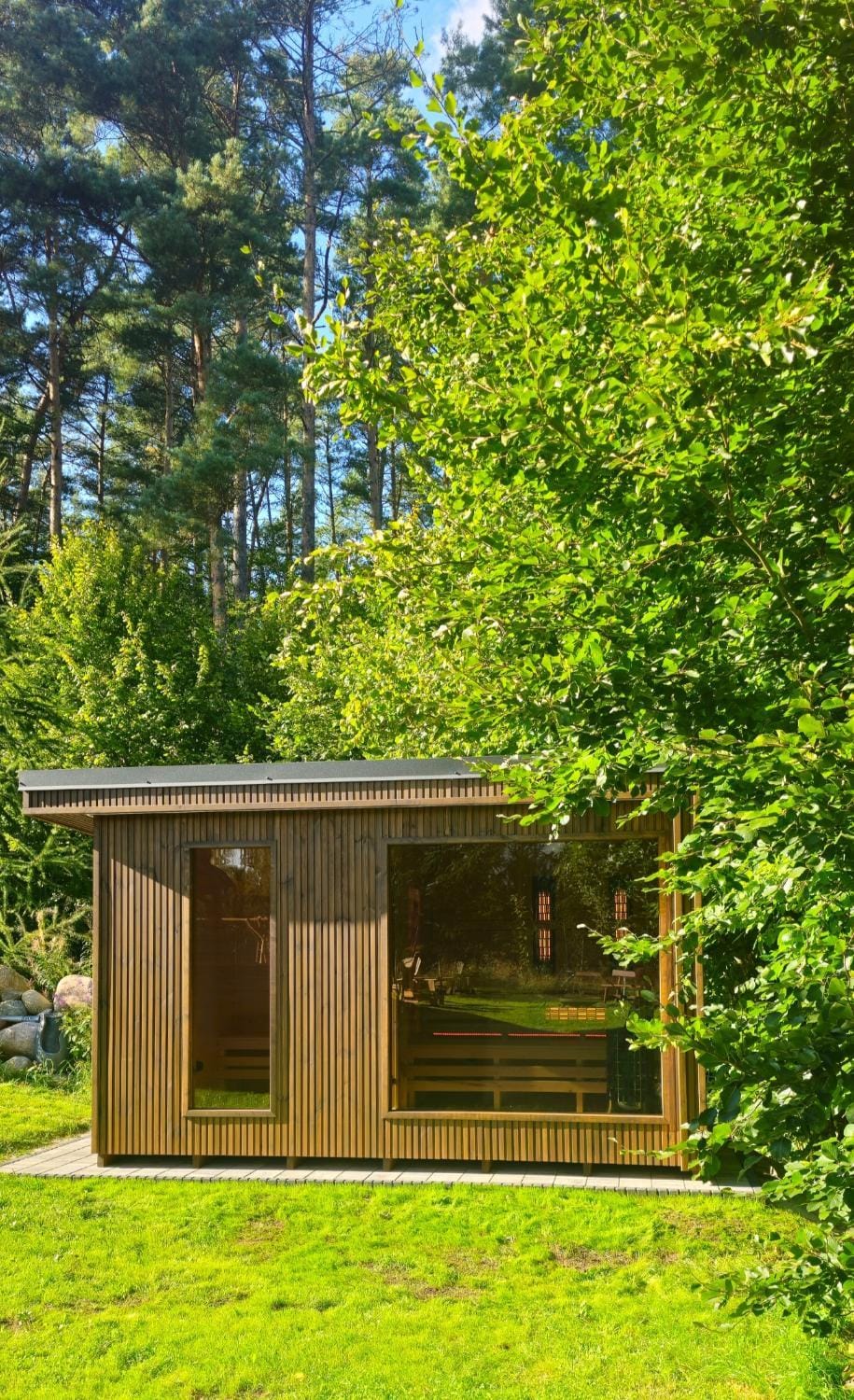 Natural landscape, Garden, Sauna